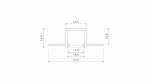 Profil LED LUMINES typ Gaudi czarny lakierowany 2,02 m