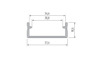 Profil LED LUMINES typ DUAL czarny anodowany 2,02 m