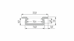 Profil LED LUMINES typ Z czarny anodowany 3 m