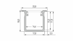 Profil LED LUMINES typ G inox anodowany 2,02 m
