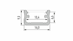 Profil LED LUMINES typ A RAL 1923 mat. 2,02 m