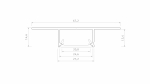 Profil LED LUMINES typ Plato srebrny anodowany 3 m