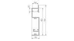 Profil LED LUMINES typ Flaro srebrny anodowany 3 m