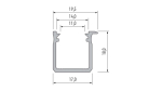Profil LED LUMINES typ J surowy 2,02 m