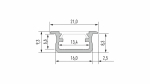 Profil LED LUMINES typ B RAL 1923 mat. 3 m